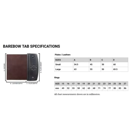 Fairweather Tab Barebow Pro Plates Set Including Leather 
