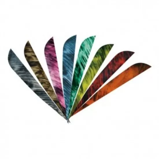 Camo Round Back Feathers 4''